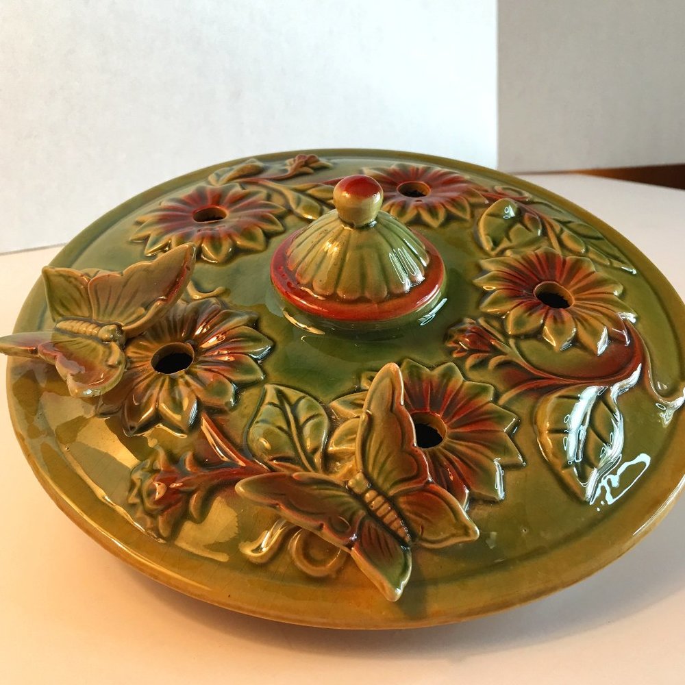 Ceramic Hummingbird Feeder Vintage